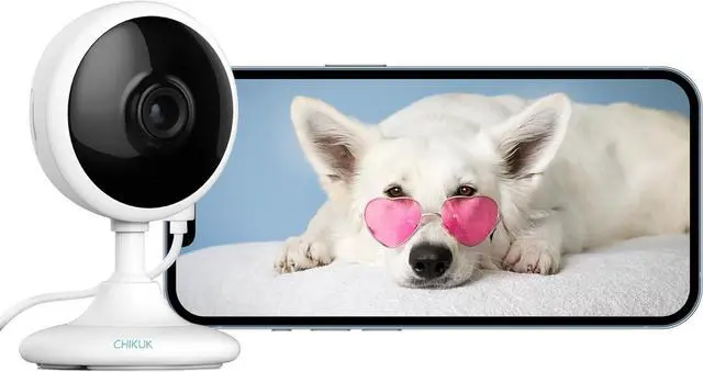 Main image of WiFi Security Camera 2K, Indoor Home Cameras for Dog/Pet/Elder/Baby Monitor, Upgraded Smart Siren with Phone App, Advanced Night Vision, SD/Cloud Storage, Alexa Compatible