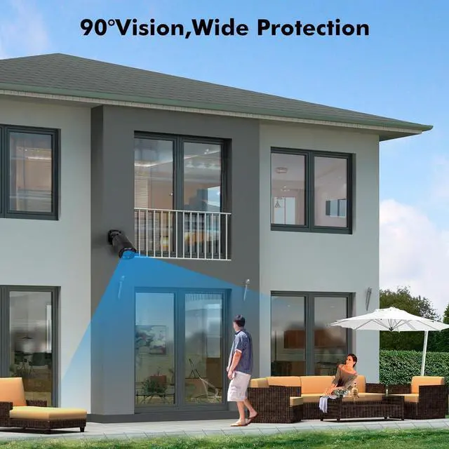 Alt view image 6 of 7 - Fuers 1080P HD 1920TVL Security Camera Hybrid 5-in-1 XVI/TVI/CVI/AHD/CVBS CCTV Camera Outdoor Indoor,80ft IR Night Vision,Weatherproof Metal Housing Bullet Camera for Analog Surveillance DVR,2MP