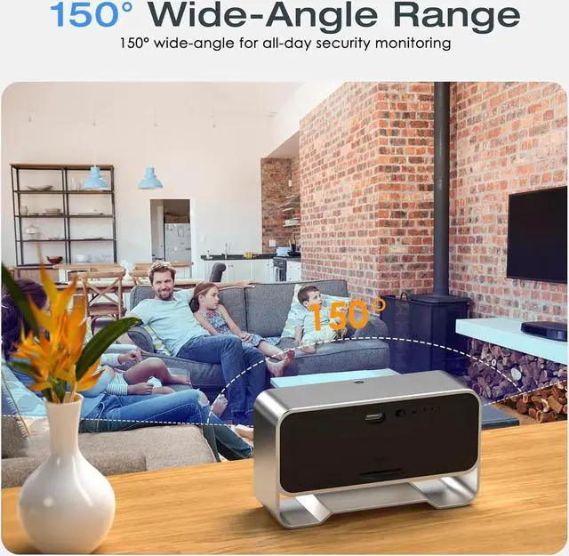 Alt view image 5 of 7 - WiFi Hidden Camera Clock, FHD 1080P Wireless Spy Camera, Nanny Cam with Night Vision for Indoor Home Office Security