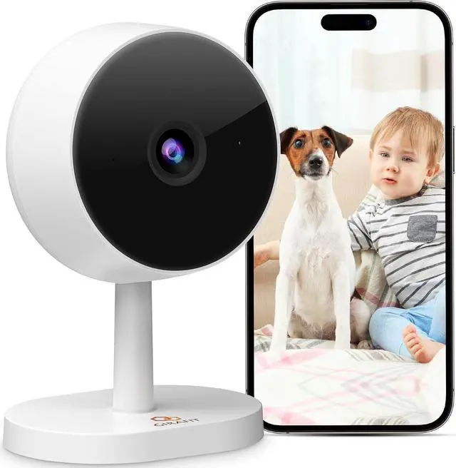 Alt view image 2 of 7 - Girafit 3 Pack 3MP 2K Indoor Camera 5GHz & 2.4GHz,Indoor Home Security Cameras for Baby/Elder/Dog/Pet Camera with Phone app, Motion Detection, 2-Way Talk, US Cloud & SD Card Storage
