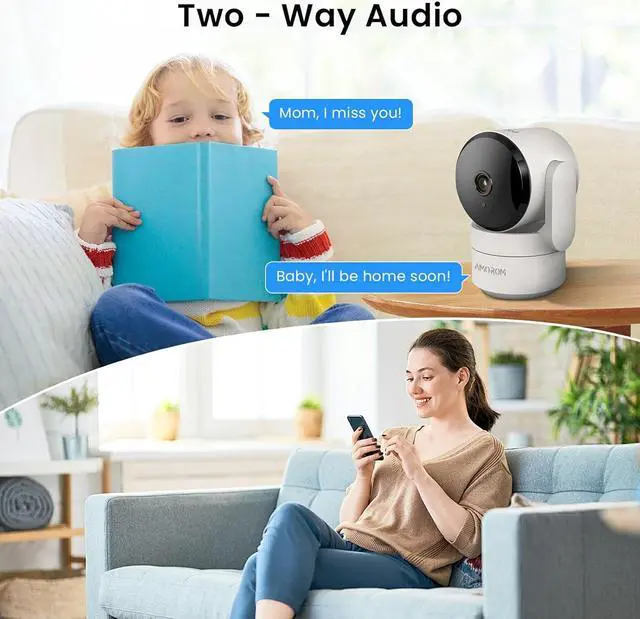 Alt view image 5 of 7 - 5/2.4G Wi-Fi Indoor Camera 2 Pack,2K Home Security Camera,360-Degree Pet Camera with Phone App,Night Vision Pan-Tilt Dog Camera,Baby Monitor with AI Motion Detection,Cloud & SD Card Storage