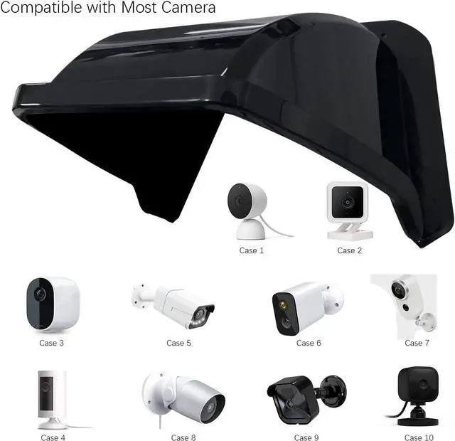 Alt view image 6 of 7 - Universal Security Camera Sun Rain Cover Shield Cover Shield for Surveillance Camera Protective Roof for Dome/Bullet Outdoor Camera
