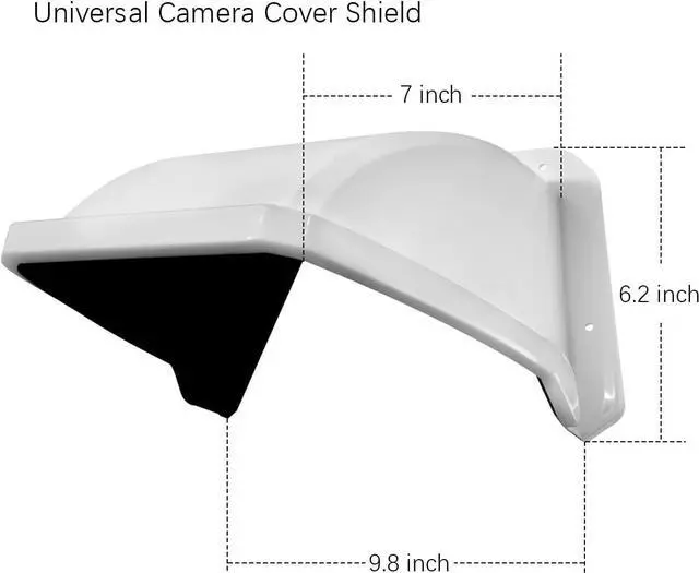 Alt view image 5 of 7 - Universal Security Camera Sun Rain Cover Shield Cover Shield for Surveillance Camera Protective Roof for Dome/Bullet Outdoor Camera (White)