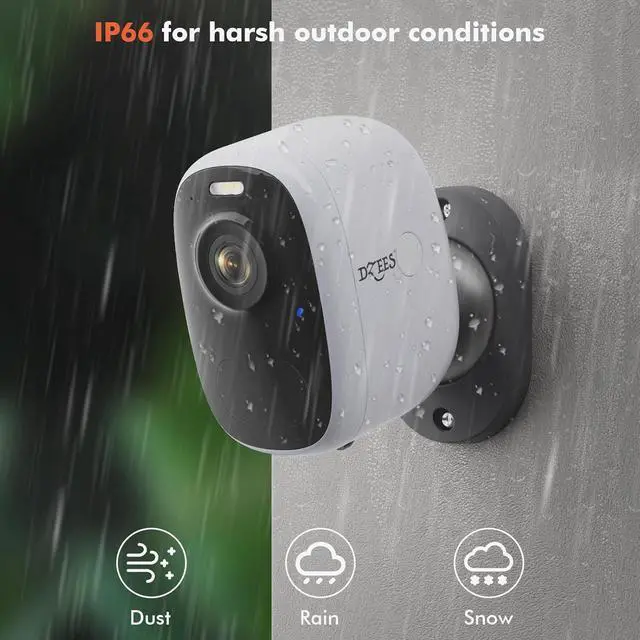 Alt view image 7 of 7 - Dzees Wireless Security Camera Outdoor with Magnetic Mount, 4MP Battery Powered Security Cameras Wireless Outdoor for Home Security, AI Motion Detection/2-Way Talk/Color Night Vision/Ip66/Cloud-2-Pack