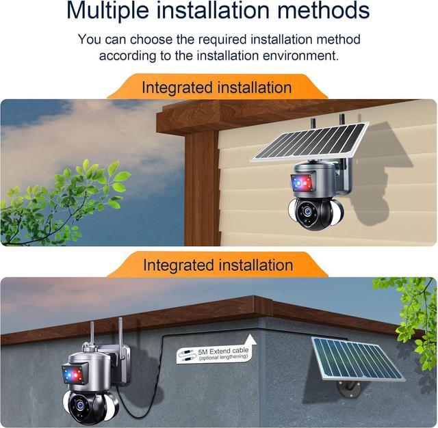 Alt view image 6 of 7 - 4G LTE celluar Security Camera with Sim Card 2K 4MP Solar Powered Security Cameras Wireless Outdoor no WiFi Needed Night Vision 360 PTZ Motion Sensor floodlight Camera for Home Security Waterproof