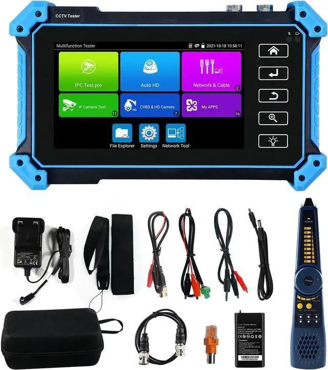 Main image of IP Camera Tester with PoE,  CCTV Camera Test CVI TVI AHD SDI Analog Camera Test 5.4inch Touchscreen Cable Tracer RJ45 Cable TDR Test RS485 HDMI in VGA in (IPC-5200C Plus)