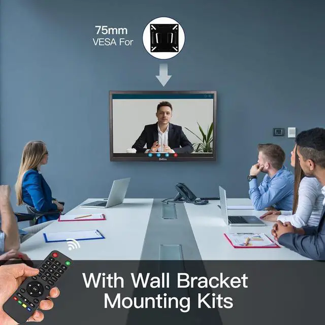 Alt view image 5 of 7 - 24 inch Touch Screen Monitoring LCD Display Security Camera Monitor Multifunction Interface HDMI, AV, BNC, VGA, USB, PC Input CCTV Computer Monitor Built-in Speaker, black