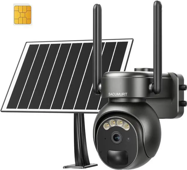 Main image of No WiFi Security Camera No Internet Needed, Security Cameras Wireless Outdoor, Solar Camera Outdoor Wireless for Home Security, Human Motion Sensor, 360 PTZ, 2K Color Night Vision, IP66, (US Version)