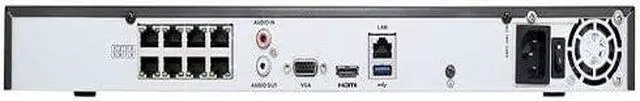 Alt view image 2 of 7 - DS-7608NI-Q2/8P H.265 8 Channel PoE 4K 8MP Network Video Recorder NVR, Plug & Play, International Original English Version, Compatible with Hik-Connect, Hard Drive Not Included