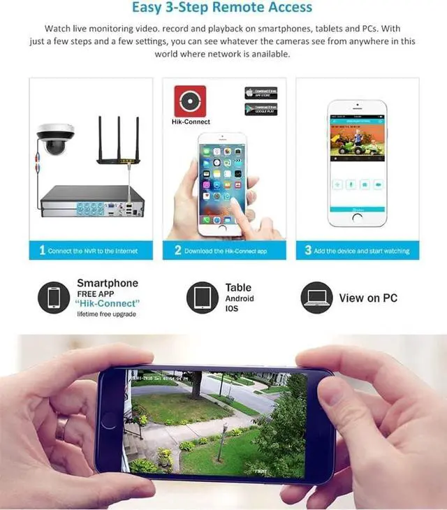 Alt view image 5 of 7 - DS-7608NI-Q2/8P H.265 8 Channel PoE 4K 8MP Network Video Recorder NVR, Plug & Play, International Original English Version, Compatible with Hik-Connect, Hard Drive Not Included