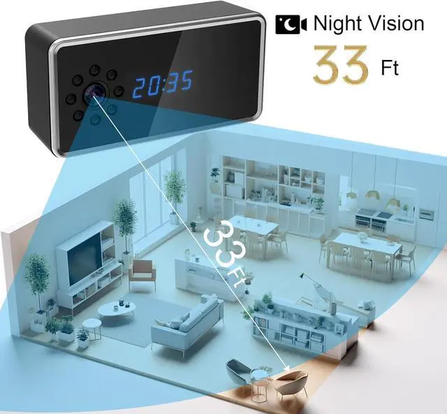Alt view image 2 of 7 - Indoor Camera, Home Security Camera with Night Vision, Motion Detection, 24/7 Recording, SD/Cloud Storage-WiFi Camera Baby Monitor Pet Cam (Black)