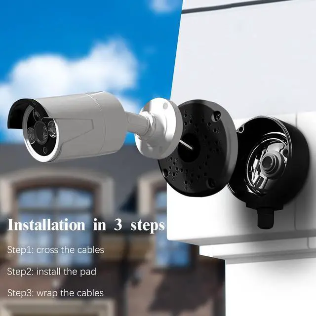 Alt view image 2 of 7 - (New Upgrade) Security Camera Junction Box,Universal IP Camera Mount,Security Camera Bracket Outdoor,Metal Aluminum Waterproof Security Camera Mount,Blink Camera Mount New Upgrade