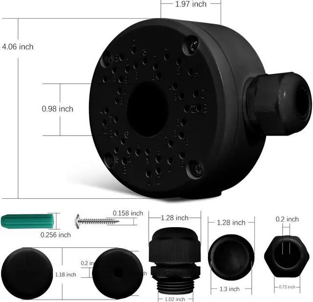 Alt view image 5 of 7 - (New Upgrade) Security Camera Junction Box,Universal IP Camera Mount,Security Camera Bracket Outdoor,Metal Aluminum Waterproof Security Camera Mount,Blink Camera Mount New Upgrade