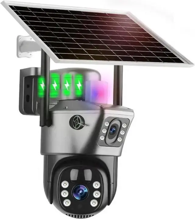 Main image of Solar Camera 4G Sim Outdoor Surveillance Dual Lens WiFi 8MP 4K PTZ Solar Panel 360 Wireless Security Protection IP Cameras(WiFi Cam No Card)