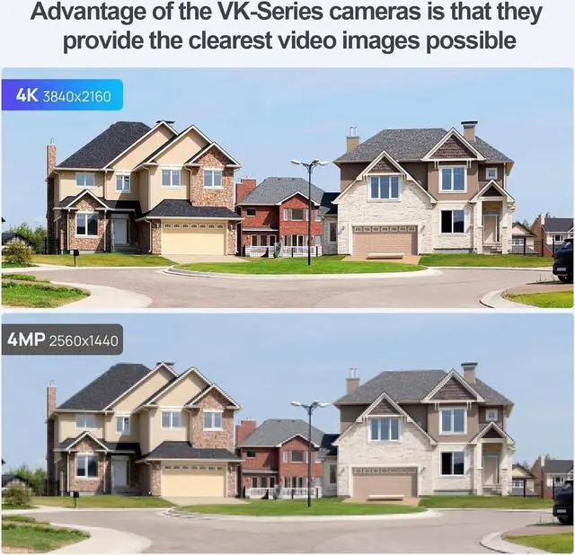 Alt view image 6 of 7 - VIKYLIN 4K 8MP IP POE Camera,Smart Hybrid Color Night Vision,Outdoor Security Camera with Audio, AI Human Vehicle Detection, 2.8mm Lens,SD Card Solt
