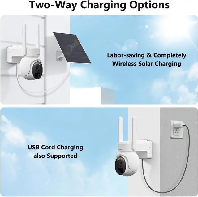 Alt view image 7 of 7 - OOSSXX 4G LTE Cellular Security Camera Solar Security Cameras Wireless Outdoor,4MP Indoor Solar Battery PTZ WiFi Camera for Home Security System with PIR,2-Way Audio,SIM Card Included