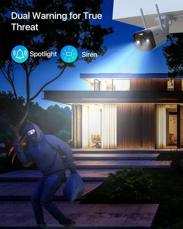 Alt view image 4 of 7 - Gadpiparty ZOSI 4MP 8CH Home Wireless Security Camera System,Person Vehicle Detection,Spotlight Siren,6pcs Wired 2.5K Outdoor Indoor Smart IP Cameras,8CH 4MP WiFi Surveillance NVR with 2TB HDD for 24