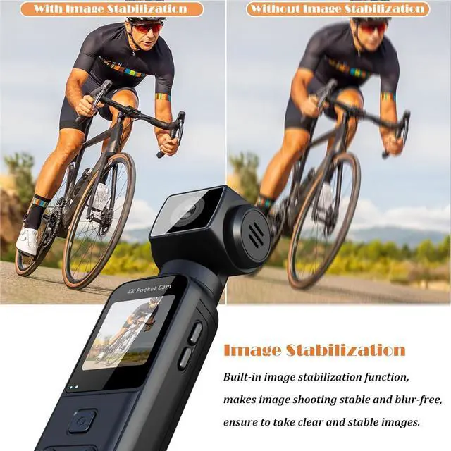 Alt view image 3 of 7 - 4K Body Camera with External Microphone, Mini Video & Audio Pocket Cam 270° Rotation Camera for Outdoor Sport, Bike, Travel, Police Law Enforcement, Personal Civilians, 64GB Included