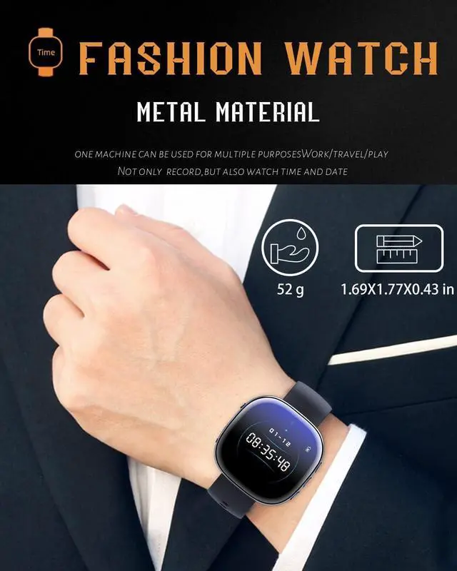Alt view image 3 of 7 - 32GB Hidden Camera Watch 1080p with Playback,HD1080P Hidden Camera with Time Display,Nanny Camera,Mini Cam
