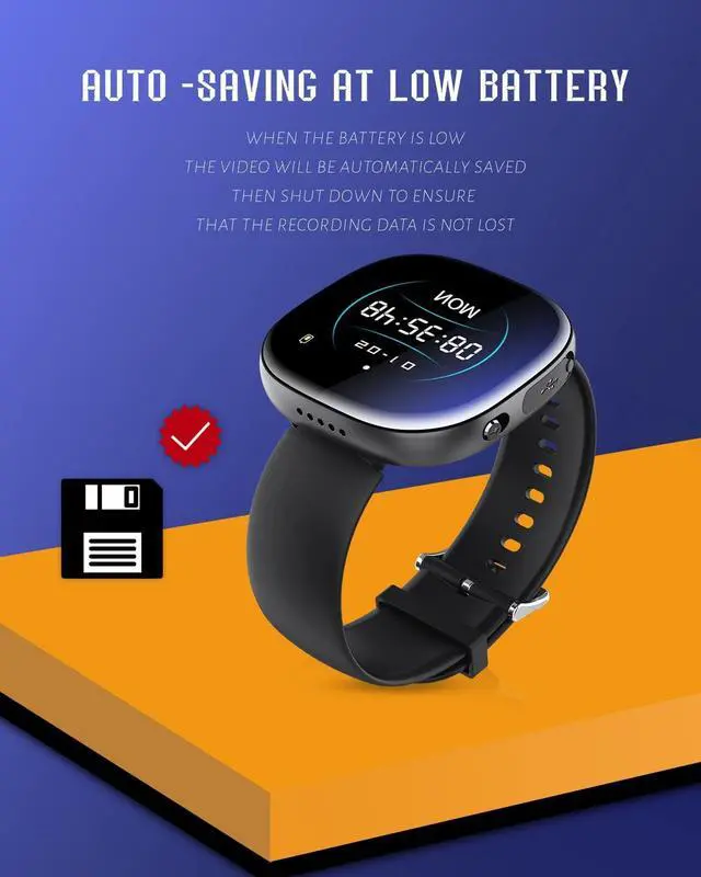 Alt view image 5 of 7 - 32GB Hidden Camera Watch 1080p with Playback,HD1080P Hidden Camera with Time Display,Nanny Camera,Mini Cam