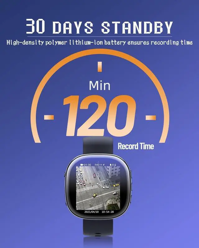 Alt view image 7 of 7 - 32GB Hidden Camera Watch 1080p with Playback,HD1080P Hidden Camera with Time Display,Nanny Camera,Mini Cam