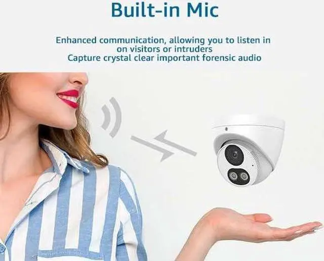 Alt view image 5 of 7 - ENS Security Titanium IP-5IRD4S4C4-28 4MP IP Turret Camera, 2.8mm Fixed Lens White LED(98ft) IR(98ft) True WDR Built-in Mic VCA SD Slot NDAA