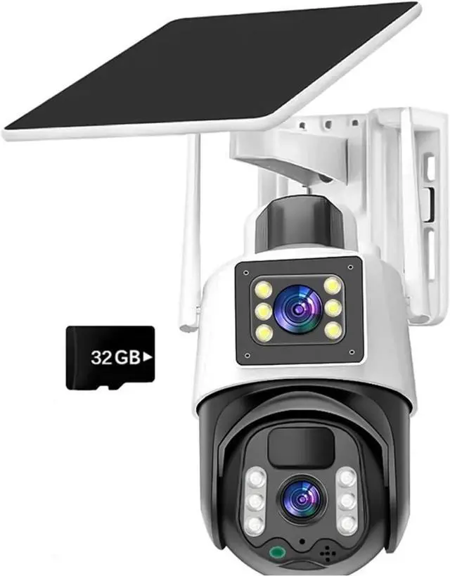 Main image of V380 PRO 4K 8MP Wireless CCTV Camera WiFi, Solar CCTV Camera Outdoor, IP Security Monitoring Camera(WiFi White 32GB)