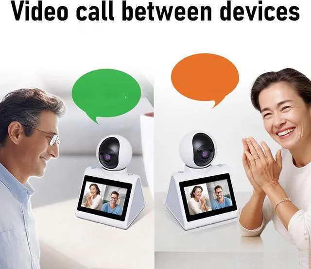 Alt view image 3 of 7 - Yosoo Video Calling Smart Camera HD Screen 2 Way Call Indoor 2K Security Camera