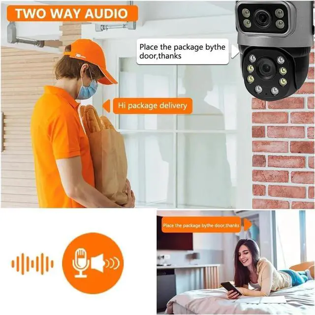 Alt view image 7 of 7 - Home Surveillance Camera Outdoor Waterproof IP Wireless Camaras Vigilancia Casa Home Video Surveillance 4K 8MP HD Night Vision(A/U,4G Camera No Card)