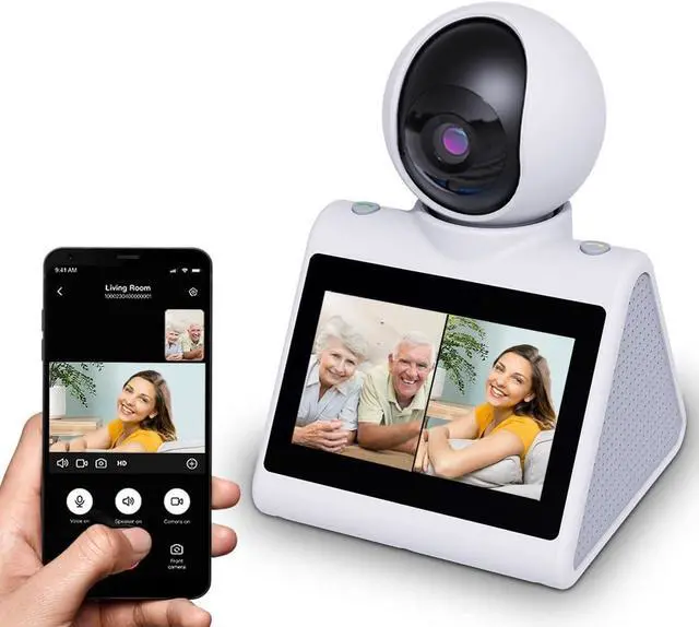 Main image of 4MP Two Way Voice/Video Camera with 4.3inch Big Screen,Indoor Security Camera with Phone App,Nanny Camera,Dog Camera,pet Camera,Monitor for Baby/Elder/Nanny/Dog/pet