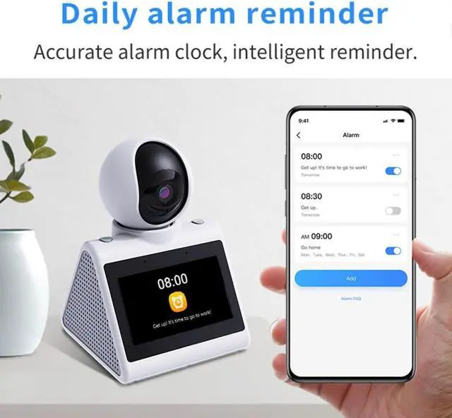 Alt view image 4 of 7 - 4MP Two Way Voice/Video Camera with 4.3inch Big Screen,Indoor Security Camera with Phone App,Nanny Camera,Dog Camera,pet Camera,Monitor for Baby/Elder/Nanny/Dog/pet