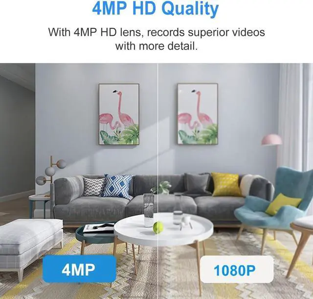 Alt view image 5 of 7 - 4MP Two Way Voice/Video Camera with 4.3inch Big Screen,Indoor Security Camera with Phone App,Nanny Camera,Dog Camera,pet Camera,Monitor for Baby/Elder/Nanny/Dog/pet