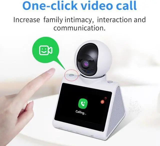 Alt view image 6 of 7 - 4MP Two Way Voice/Video Camera with 4.3inch Big Screen,Indoor Security Camera with Phone App,Nanny Camera,Dog Camera,pet Camera,Monitor for Baby/Elder/Nanny/Dog/pet