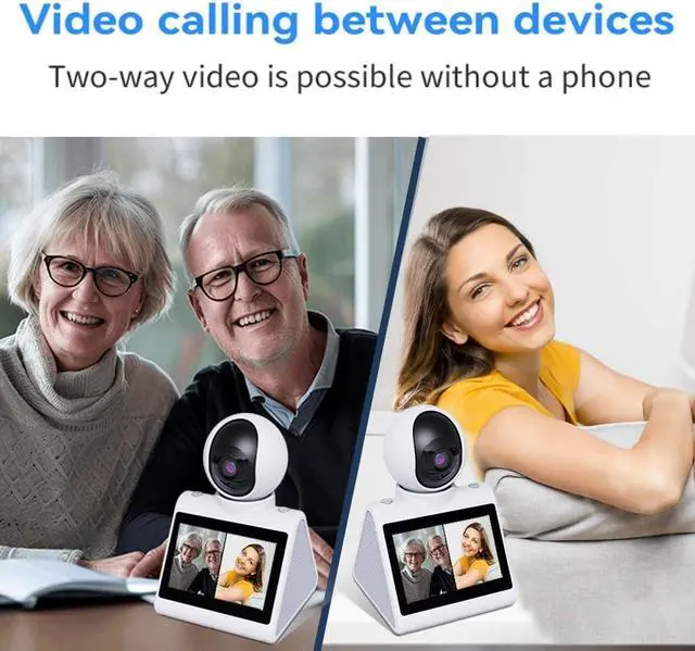 Alt view image 7 of 7 - 4MP Two Way Voice/Video Camera with 4.3inch Big Screen,Indoor Security Camera with Phone App,Nanny Camera,Dog Camera,pet Camera,Monitor for Baby/Elder/Nanny/Dog/pet