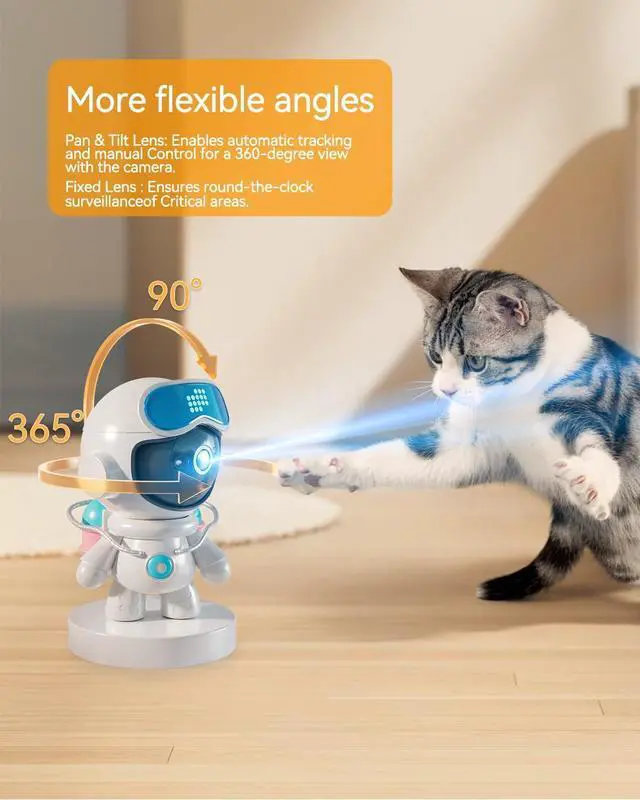 Alt view image 3 of 7 - 360° Indoor Security Camera,Cameras for Home Security,Ideal for Baby Monitor/Pet Camera/Home Security,Starlight Color Night Vision APP Control with 64G TF Card (Blue)