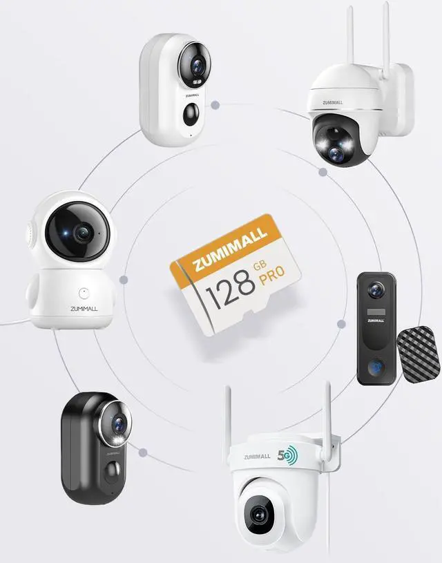 Alt view image 3 of 7 - ZUMIMALL Solar Security Cameras Wireless Outdoor with 360° PTZ, 2 Packs Solar Powered Cameras for Home Security, 128GB SD Card Double- Perfect Storage Solution for Security Cameras