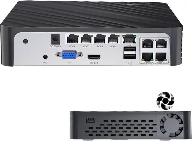 Main image of Gadpiparty 4K Network Video Recorder for Security Camera System Support 4K/5MP/4MP PoE IP Camera H.265 PoE NVR Face Car Detection (Black 8CH)