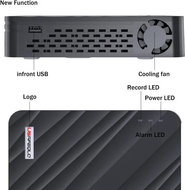 Alt view image 3 of 6 - Gadpiparty 4K Network Video Recorder for Security Camera System Support 4K/5MP/4MP PoE IP Camera H.265 PoE NVR Face Car Detection (Black 8CH)