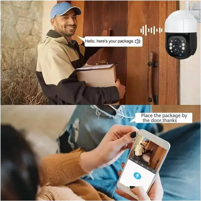 Alt view image 3 of 7 - Tuya Smart Life 4K 8MP Dual Lens PTZ WIIF Camera 5X Zoom Auto Tracking Outdoor Street 4MP Security Video Surveillance IP Cameras(E/U,8MP Add 64G Card)