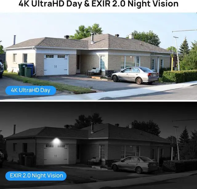 Alt view image 5 of 7 - 8MP Fixed Dome PoE IP Camera Outdoor, 4K Full Color PoE IP Dome Camera with Human/Vehicle Detection, 2.8mm Lens,98ft Full Color/IR Night Vision,Built-in Mic, Smart Dual Light, IP67/IK10