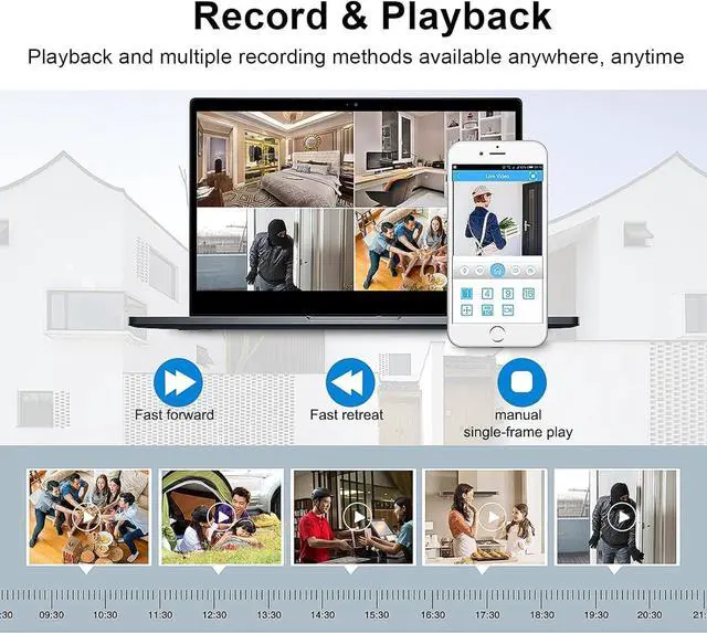 Alt view image 4 of 7 - Gadpiparty 8CH 1080N Hybrid 5-in-1 AHD DVR (1080P NVR+1080N AHD+960H Analog+TVI+CVI) Standalone DVR CCTV Surveillance Security System Video Recorder Motion Detection HDD & Cameras not Included