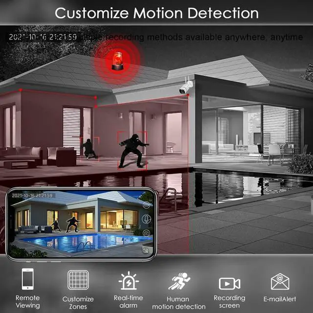 Alt view image 5 of 7 - Gadpiparty 8CH 1080N Hybrid 5-in-1 AHD DVR (1080P NVR+1080N AHD+960H Analog+TVI+CVI) Standalone DVR CCTV Surveillance Security System Video Recorder Motion Detection HDD & Cameras not Included