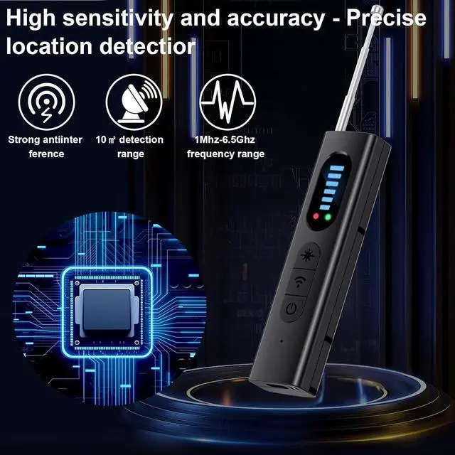Alt view image 3 of 7 - Japanese Technology Hidden Camera Detectors,Spy Camera Finder,Portable Hidden Bug and Camera Detector,5 Levels Sensitivity 4 Modes,Wireless Rechargeable for Home,Car,Office,Hotel,Travel