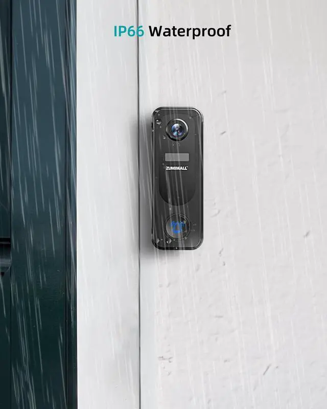 Alt view image 5 of 7 - ZUMIMALL Security Cameras Wireless Outdoor, 2K Solar Cameras for Home Security with Doorbell Cam, Color Night Vision, Spotlight & Siren, AI Detection, IP66, Free Loop Recording, 2.4G WiFi Only