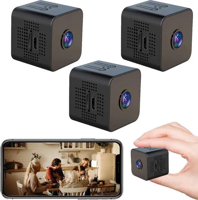 Main image of Spy Camera WiFi Hidden Camera,Small Nanny Cam with Motion Detection Spy Camera HD and Hidden Camera Mini Night Vision Portable Security Camera for Home Security Indoor 3 Pack