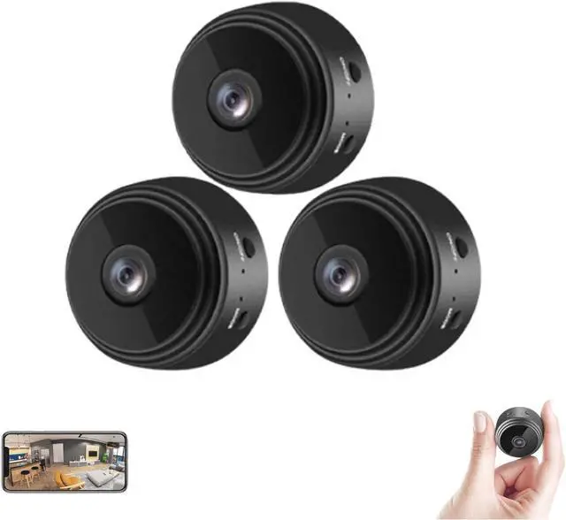 Main image of Hidden Camera,Mini Magnetic Security Camera,Mini Camera Hidden Camera 1080p HD,Mini Camera Wireless,Mini Security Camera for Indoor Outdoor (Black,3pcs)