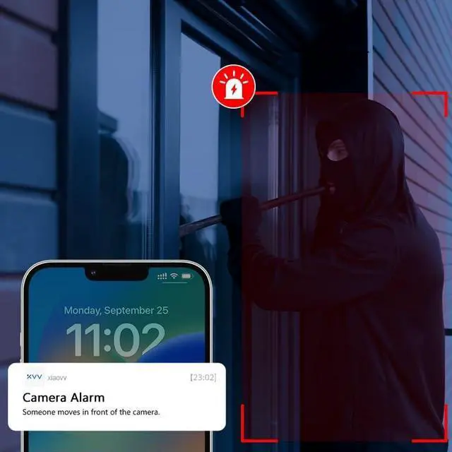 Alt view image 3 of 5 - Security Cameras Wireless Outdoor, WiFi Security Camera Outdoor has Panoramic PTZ, Automatic Tracking, Human/Vehicle Detection, Color Night Vision and Other Functions Outdoor Security Camera