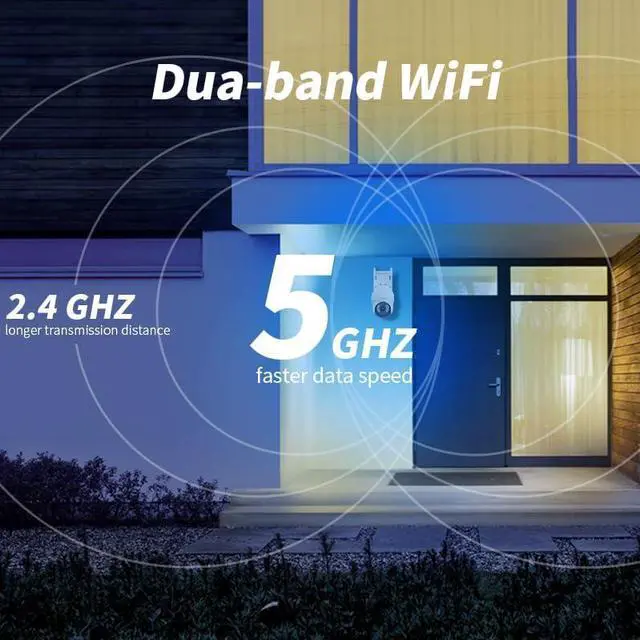 Alt view image 4 of 5 - Security Cameras Wireless Outdoor, WiFi Security Camera Outdoor has Panoramic PTZ, Automatic Tracking, Human/Vehicle Detection, Color Night Vision and Other Functions Outdoor Security Camera