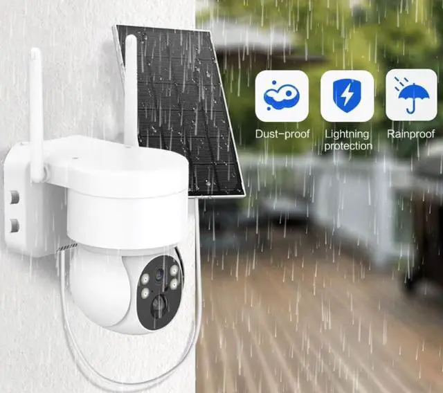 Alt view image 3 of 7 - 4MP Security Cameras Wireless Outdoor,360° PTZ Battery Powered Surveillance Camera for Home Security Outside,2.4Ghz WiFi Cameras, Cam with Night Vision, Motion Sensor
