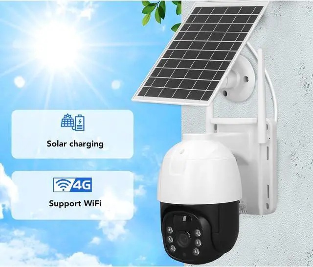 Alt view image 7 of 7 - Eujgoov 3MP Solar Surveillance Camera PTZ Outdoor Camera with Human Detection for Night Viewing Constructed with All Round Viewing, Eujgoovgzibvswu5q
